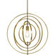 Mia 1 Light 24.25 inch Brass Pendant Ceiling Light